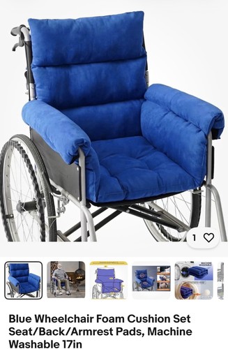 Blue wheelchair cushion - blue,