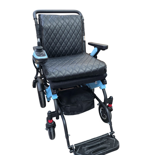 Black leather wheelchair seat - black,
