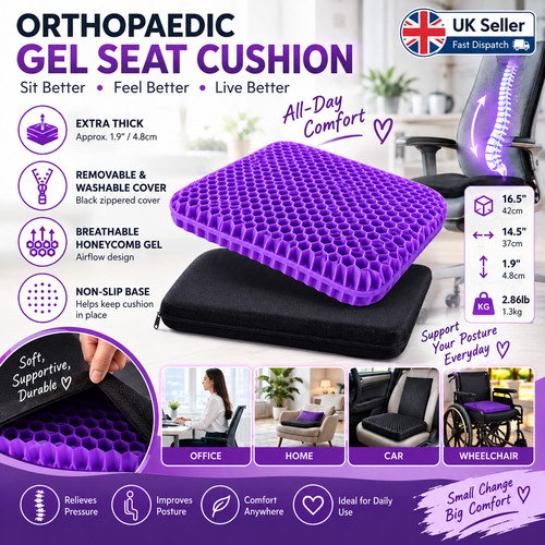 Orthopaedic gel seat cushion - orthopaedic,